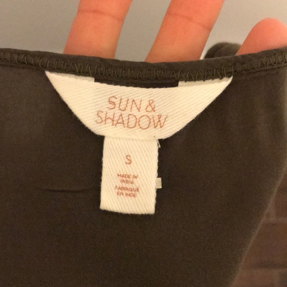 SOLD Sun and shadow olive green tank - Picture 3 of 3